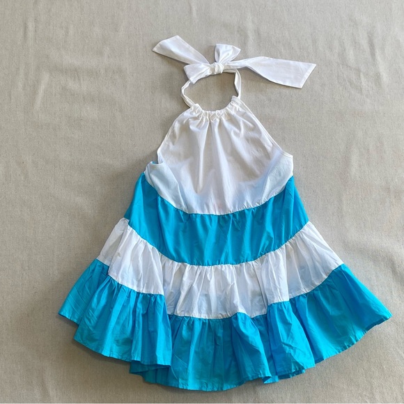 Solid & Striped The Brianna Striped Halter Tiered Ruffle Dress - Picture 8 of 14